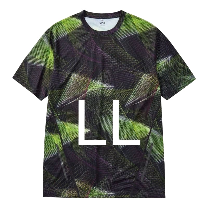 Workman Ice Cooling -10℃ Print Short Sleeve T-Shirt LL Geo Lime New
