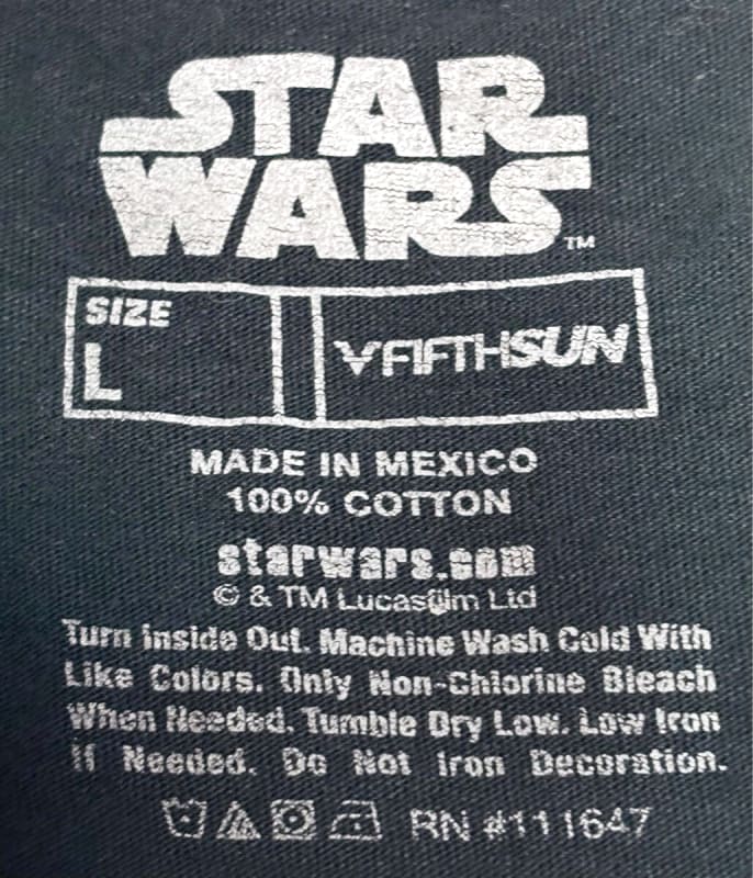 Star Wars Men’s Short Sleeve T-Shirt Size L