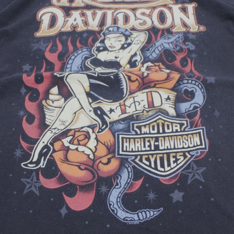 Vintage Harley Davidson T-Shirt Washed Black