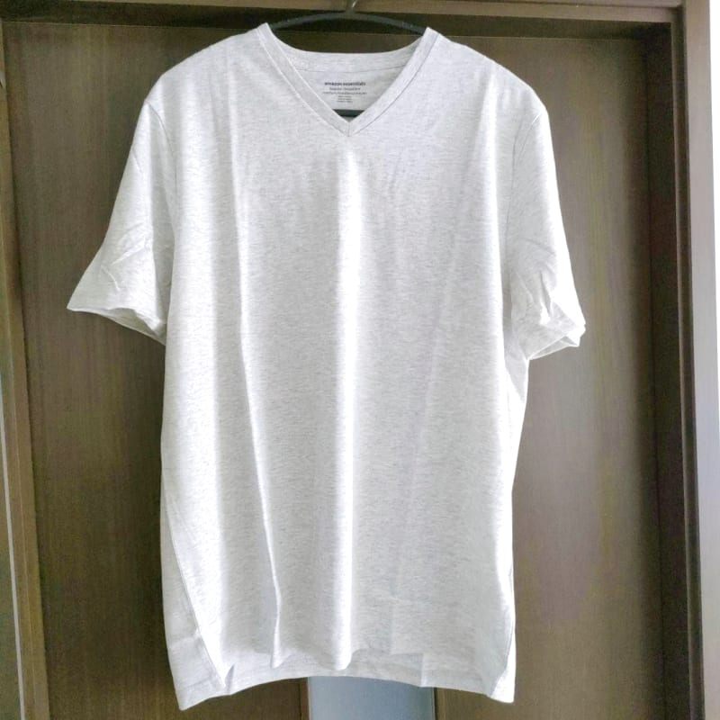 Men's Short Sleeve V-Neck T-Shirt Size L (2 Pack)