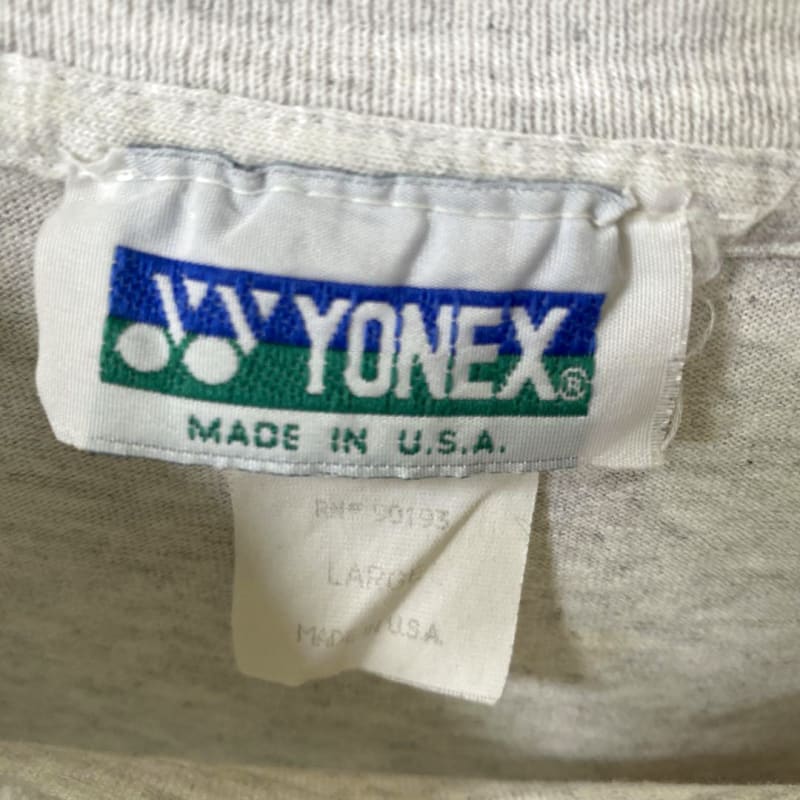 90s USA Made YONEX Gray T-Shirt Men's L Size