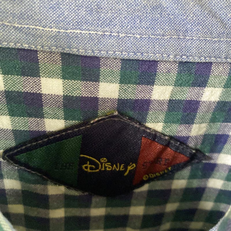Disney Check Pattern Short Sleeve Shirt With Tigger Embroidery Size M