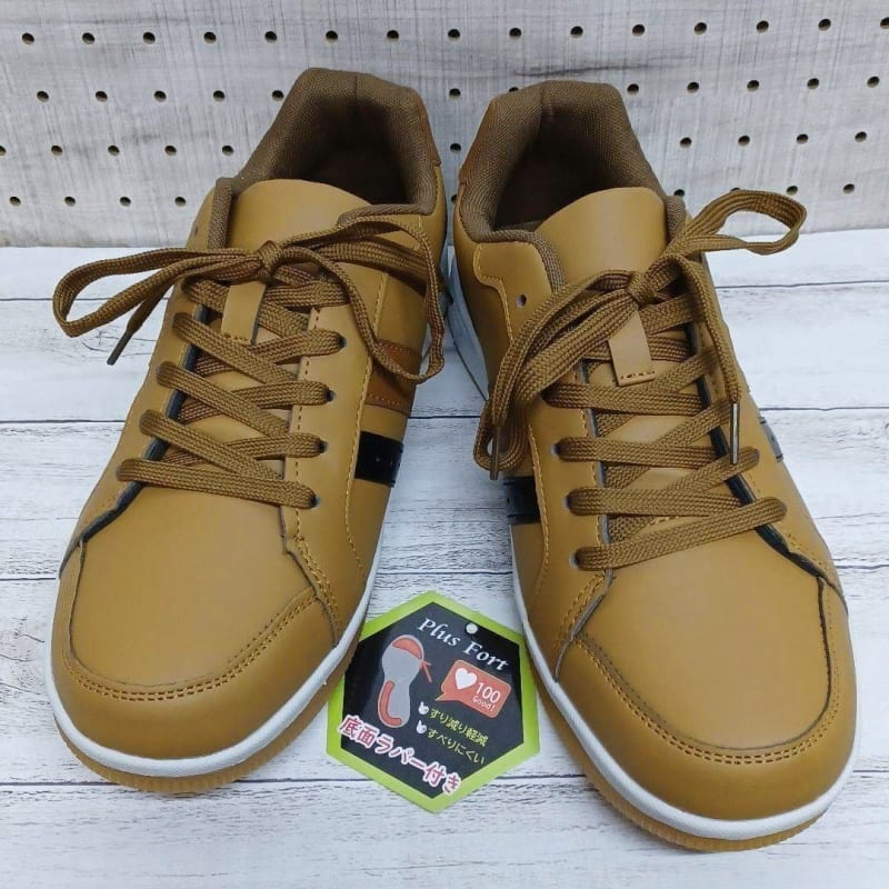 New Men's Water-Resistant Lightweight Sneakers Camel 25.5cm