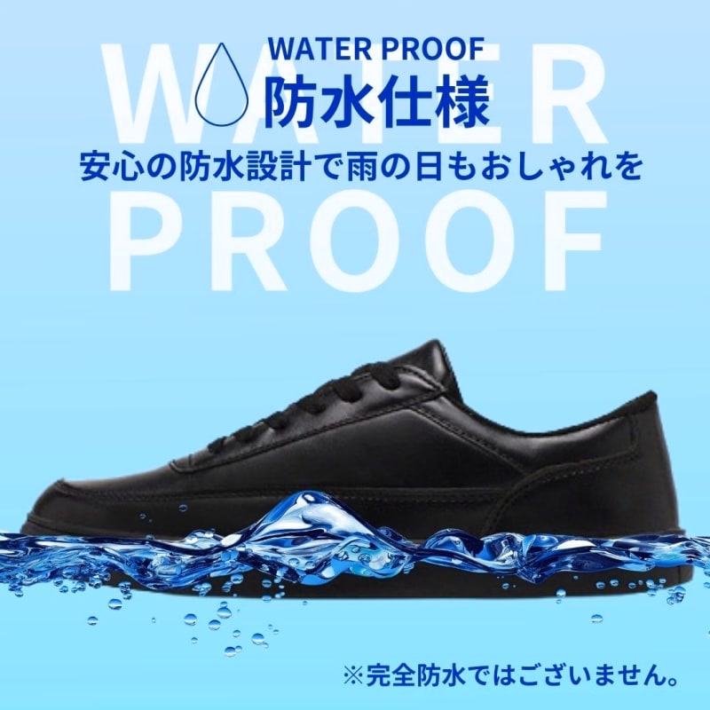 Men's Waterproof Sneakers Black 26.5cm