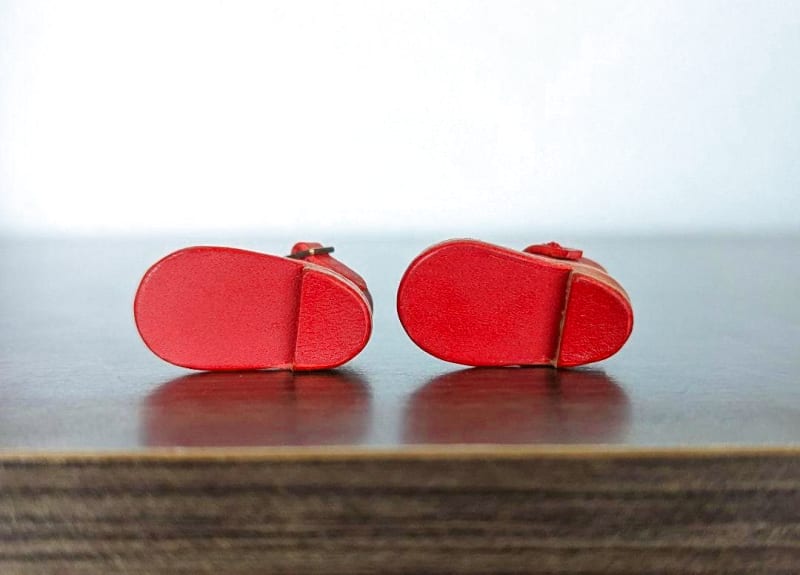 Neo Blythe Miniature Strap Shoes Red