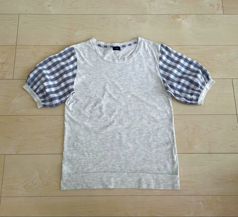 C.L.N Puff Sleeve T-Shirt Gray