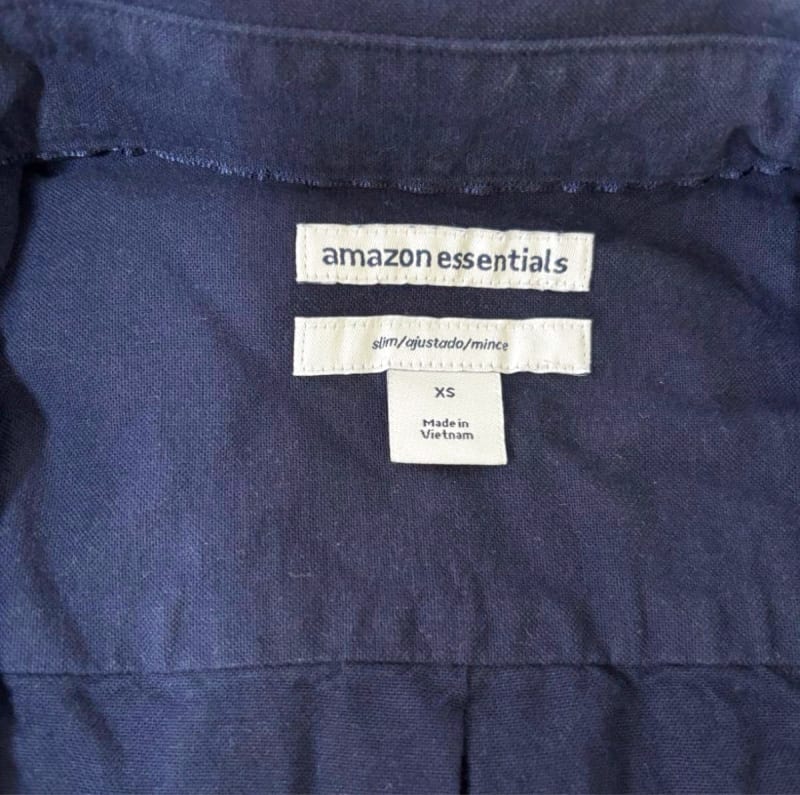 Amazon Essentials Slim Fit Long Sleeve Oxford Shirt Navy