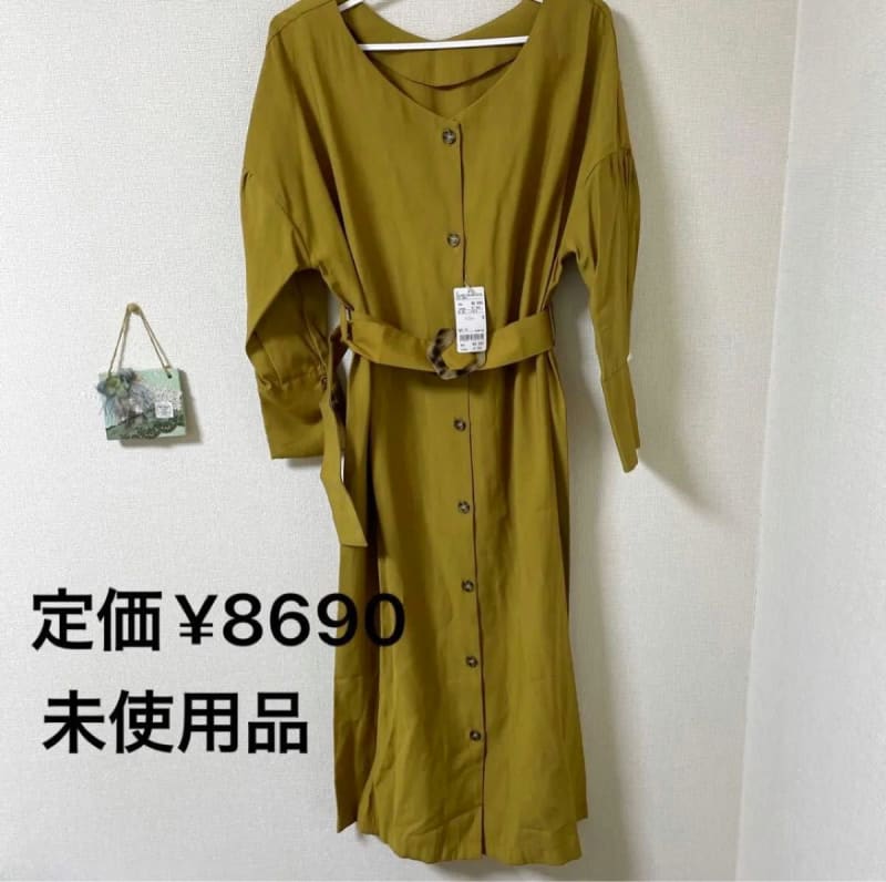 Unused Mustard Shirt Dress M Size