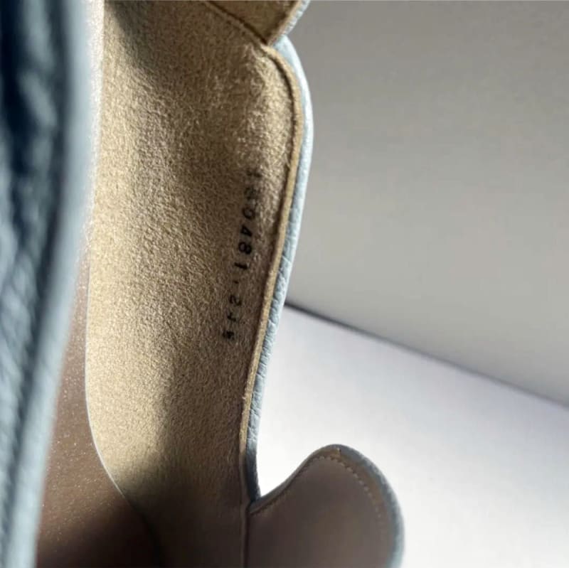 Ginza Kanematsu Leather Loafers Light Blue 24.5cm