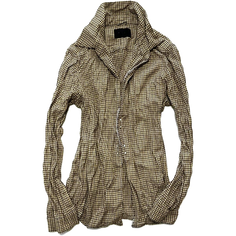 Junhashimoto Wrinkle Check Hook Shirts Size 4