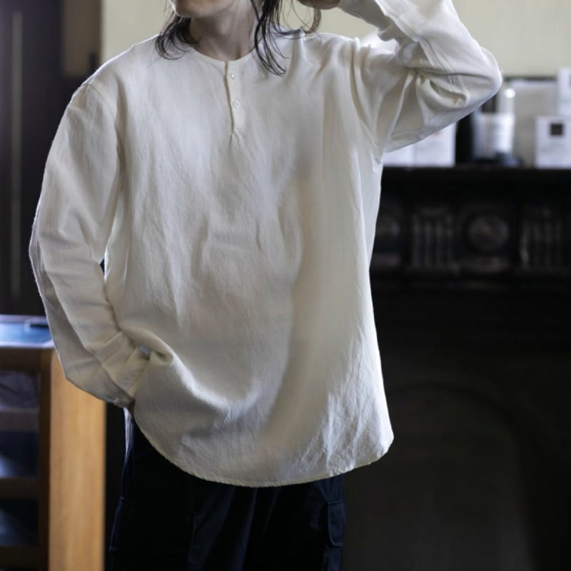 Aquellos Ojos Verdes BISHU Sleeping Shirts Linen Rayon Wool