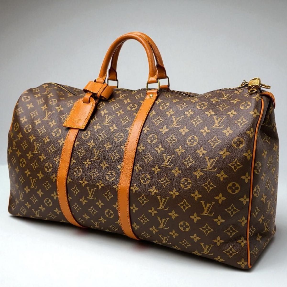 Louis Vuitton Keepall 60 Monogram Leather Boston Bag M41422 Brown
