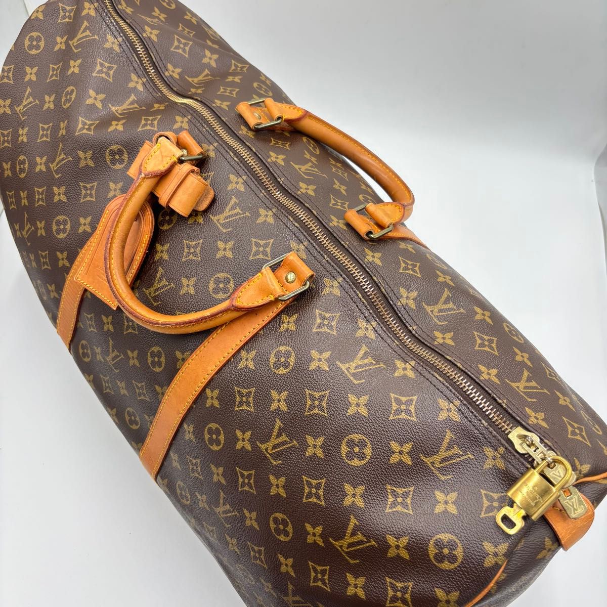 Louis Vuitton Keepall 60 Monogram Leather Boston Bag M41422 Brown