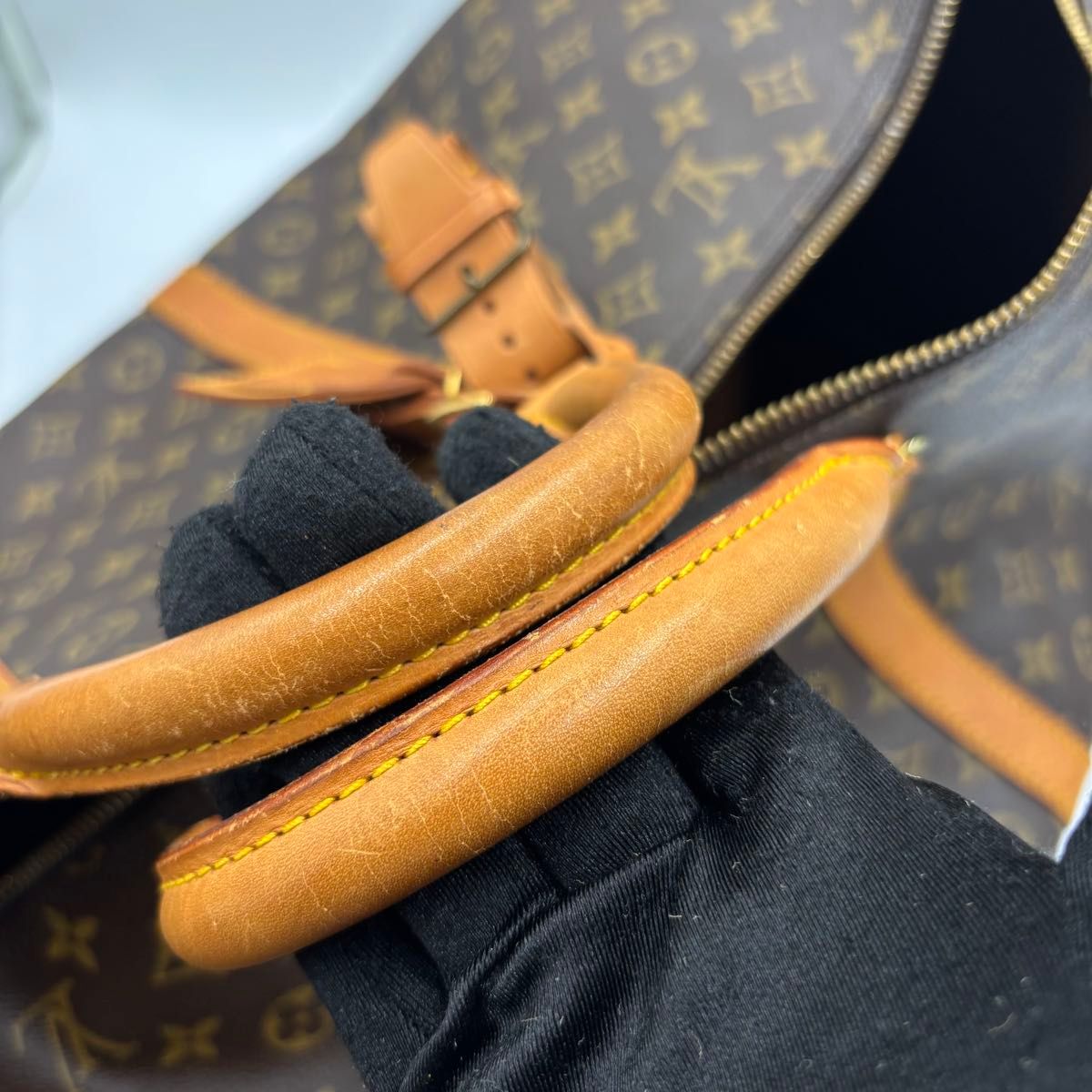 Louis Vuitton Keepall 60 Monogram Leather Boston Bag M41422 Brown