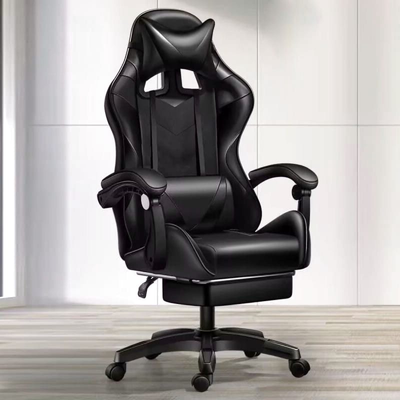 Latest Model Gaming Chair With Ottoman Black