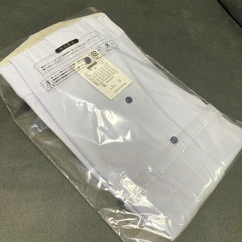 Anonymous Delivery M Size Long Sleeve Blue Button-Down Shirt Stripe Hybrid i-Shirts