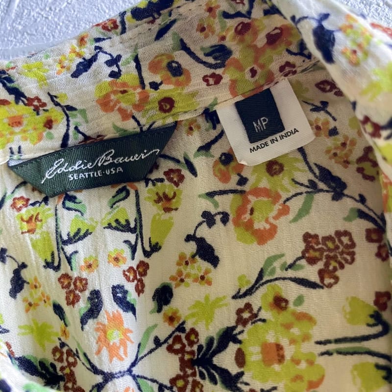 Eddie Bauer Floral Blouse Long Sleeve Shirt
