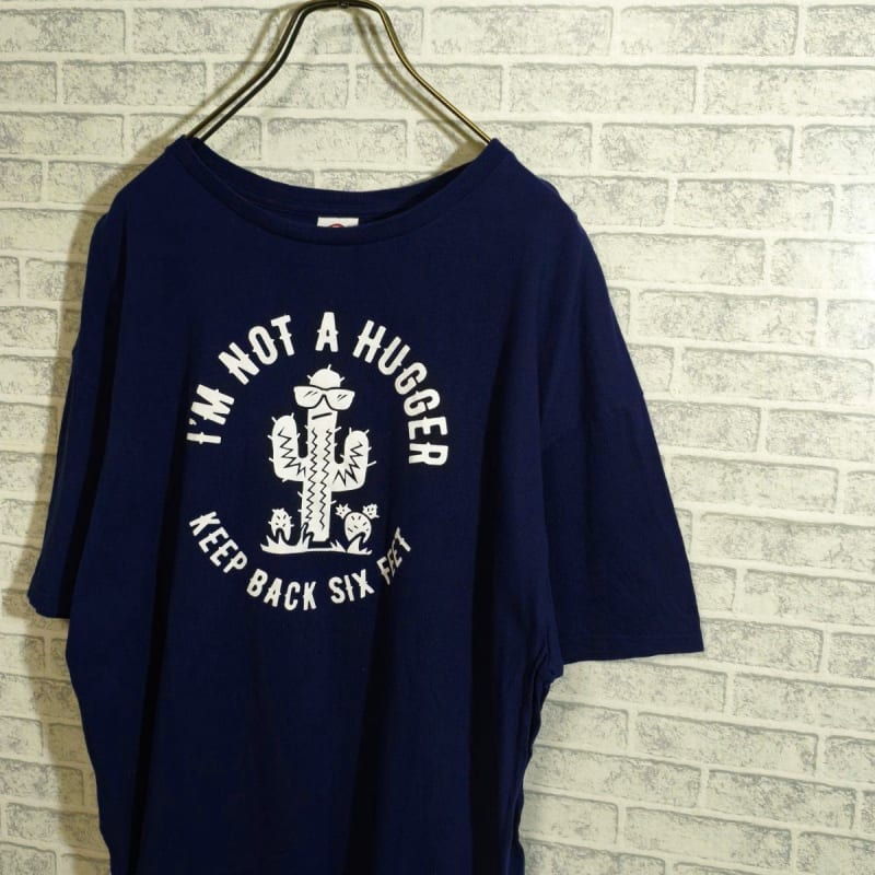 Delta Cactus Print Short Sleeve T-Shirt Navy XL