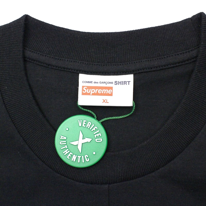 Supreme CDG Shirts Split Box Logo Tee XL Black