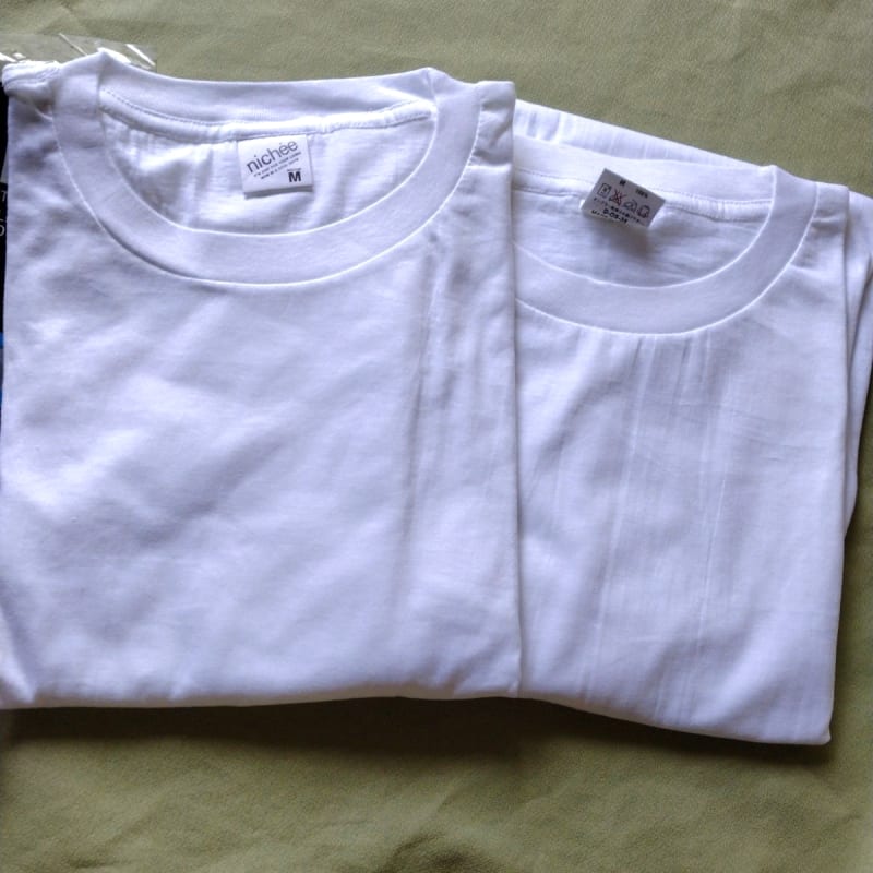 Unused Crew Neck Short Sleeve T-Shirt Set of 2 Size M White