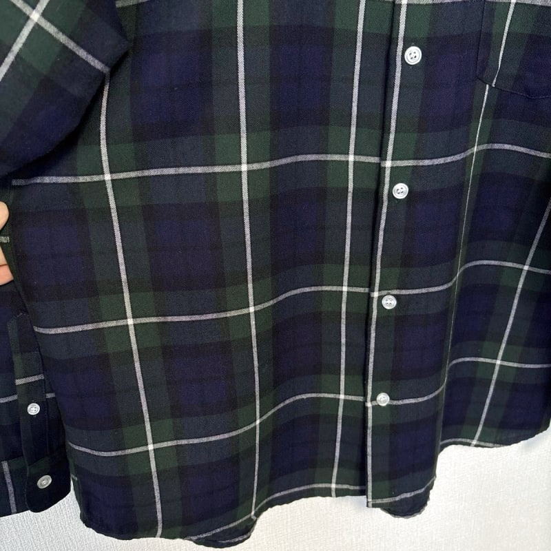 Sense of Place Urban Research Men's Check Long Sleeve Shirt Green M