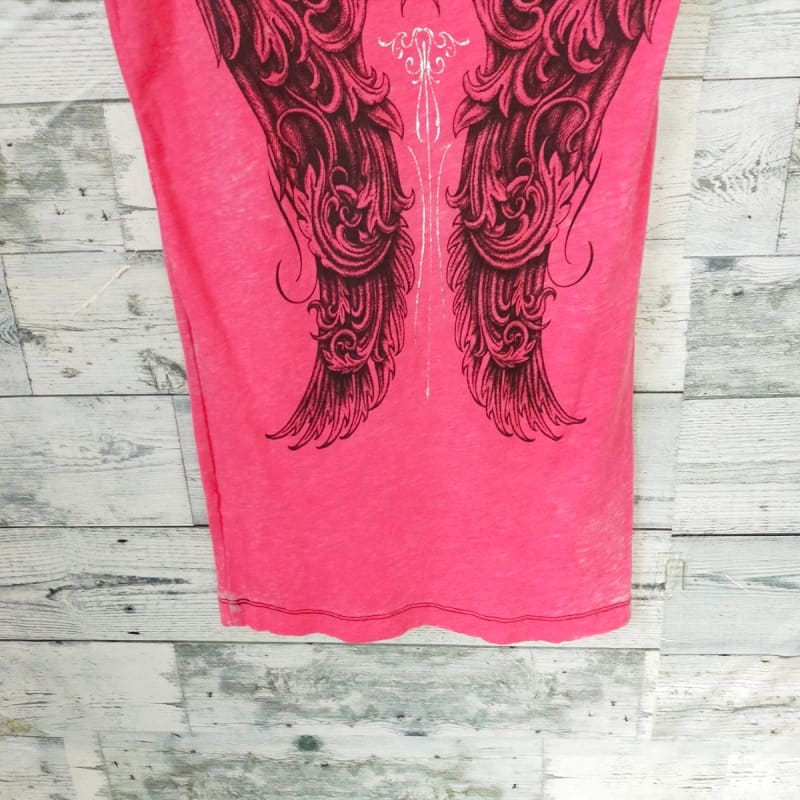 Printed V-Neck T-Shirt Size S