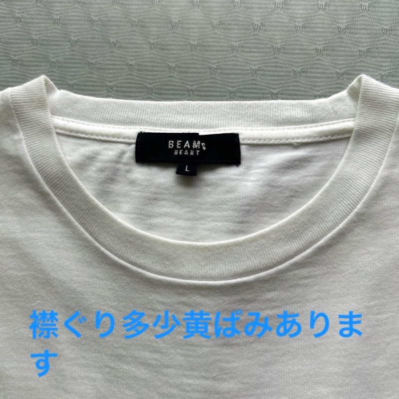 Beams Heart Striped T-Shirt L Size