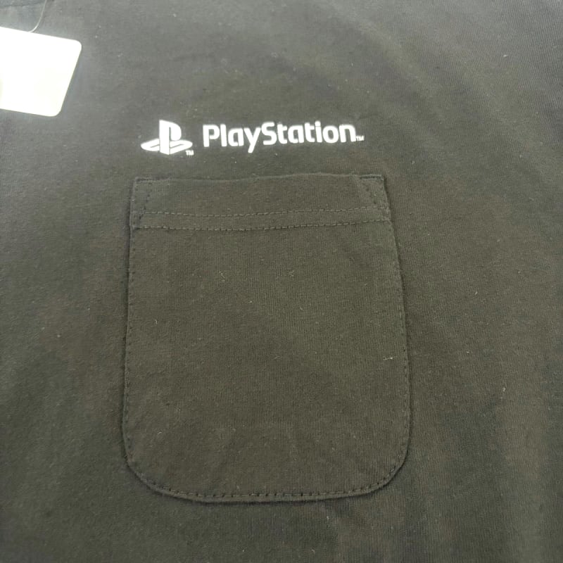PlayStation Logo Pocket T-Shirt L Size Black