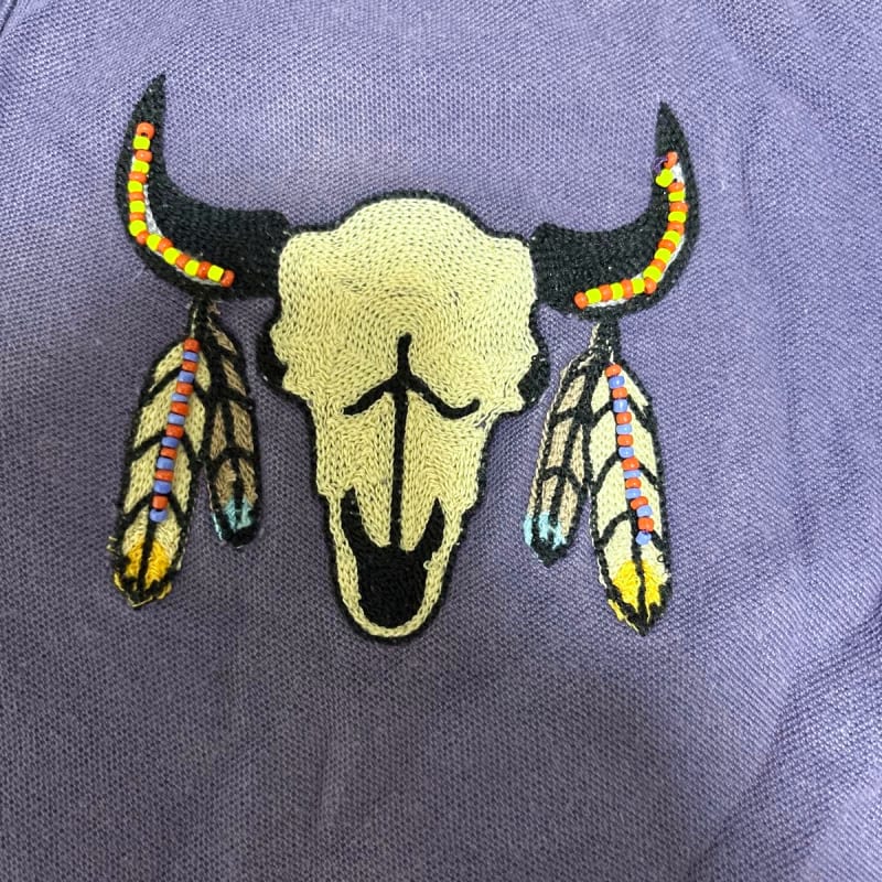 Indian Polo Shirt Purple Native American Style