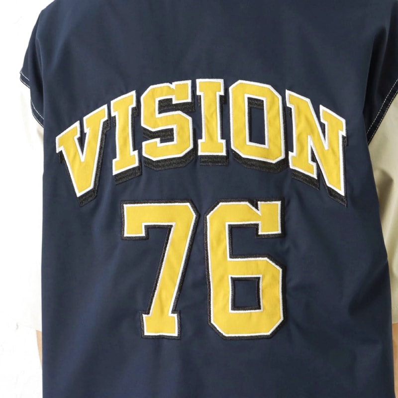 Baseball Shirt Style Short Sleeve Shirt Navy Casual Men's