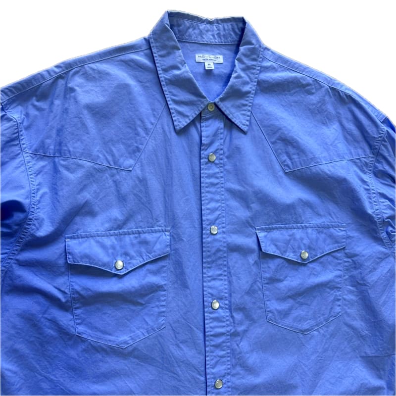United Arrows Beauty & Youth Western Shirt M Size Light Blue