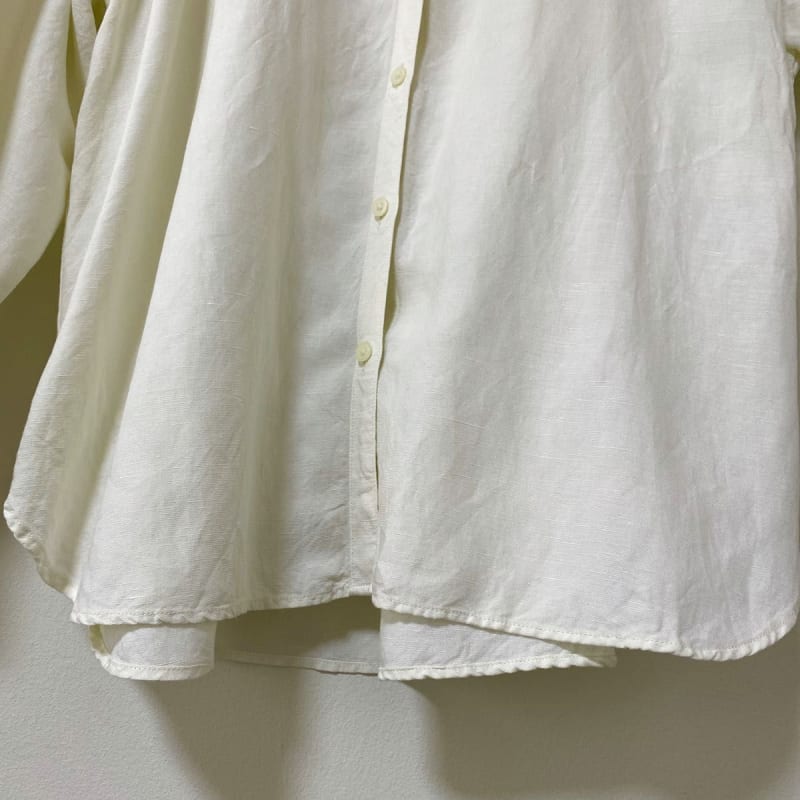 UNIQLO Long Sleeve Band Collar Shirt Size M White