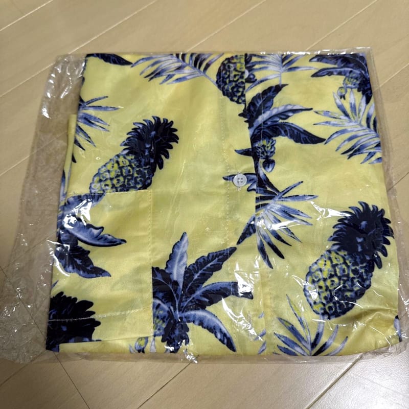 Aloha Shirt Pineapple Pattern XXL Yellow