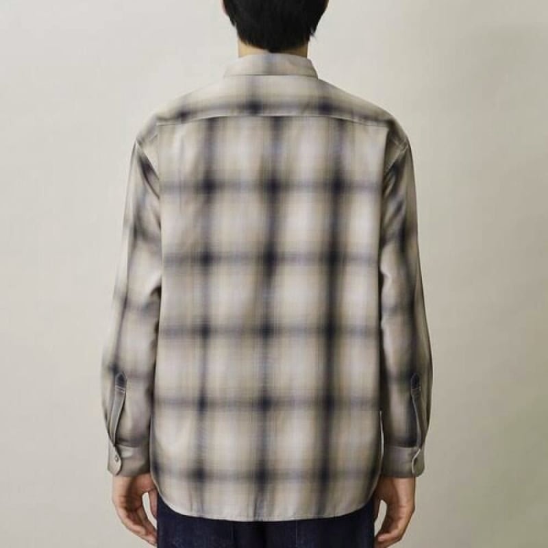 The Shop TK Check Band Collar Shirt M Long Sleeve