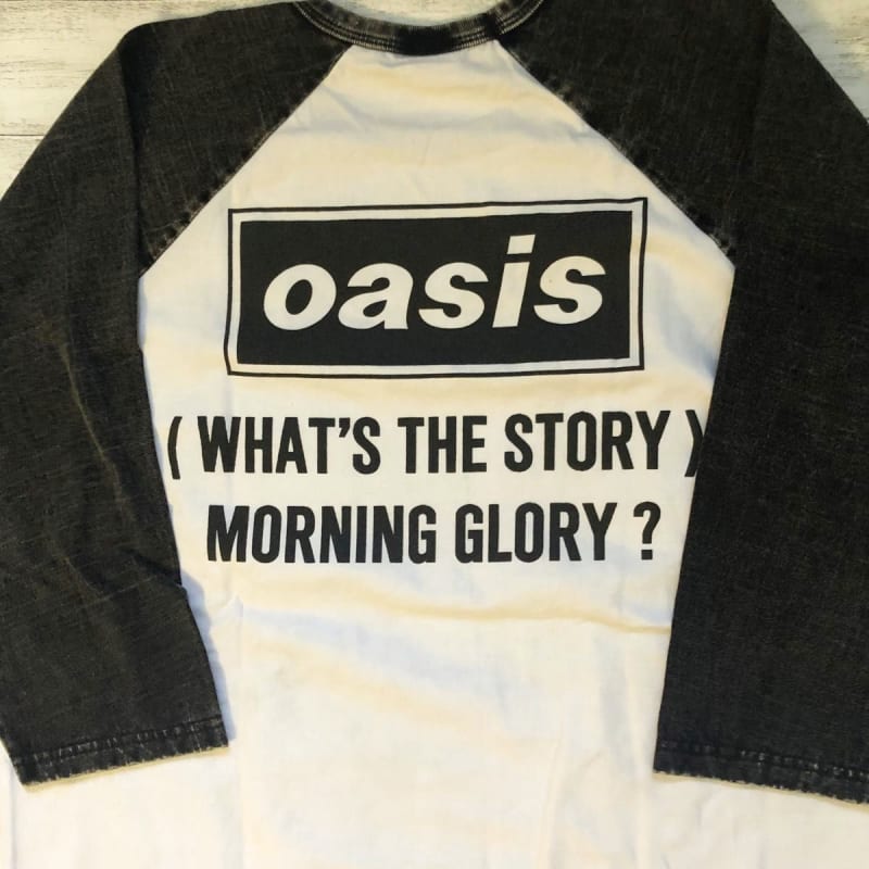 Oasis Morning Glory L Raglan Band T-Shirt White
