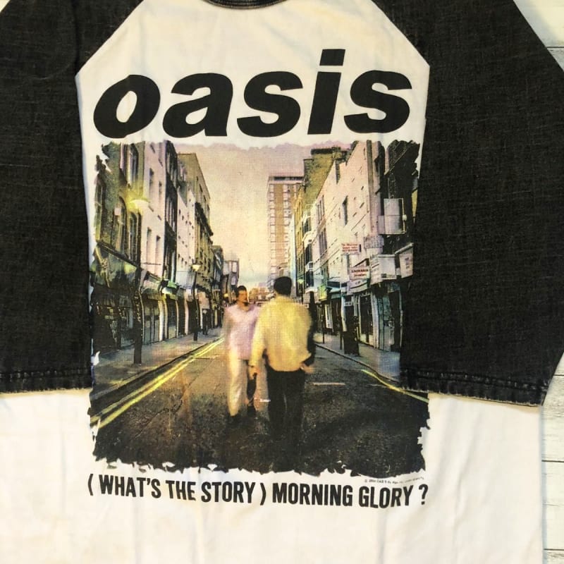 Oasis Morning Glory L Raglan Band T-Shirt White
