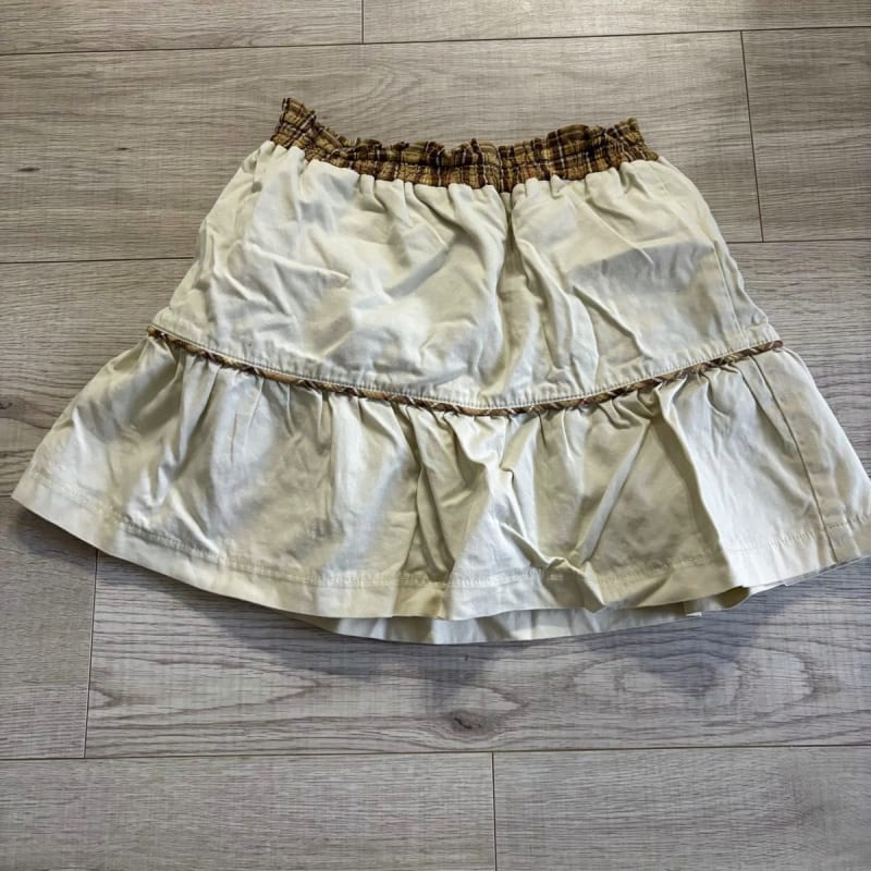 Miki House Reversible Check Skirt 120