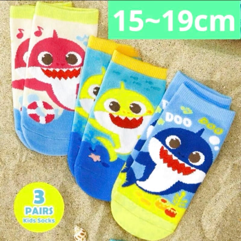 New Baby Shark Socks Pinkits 15~19cm Kids
