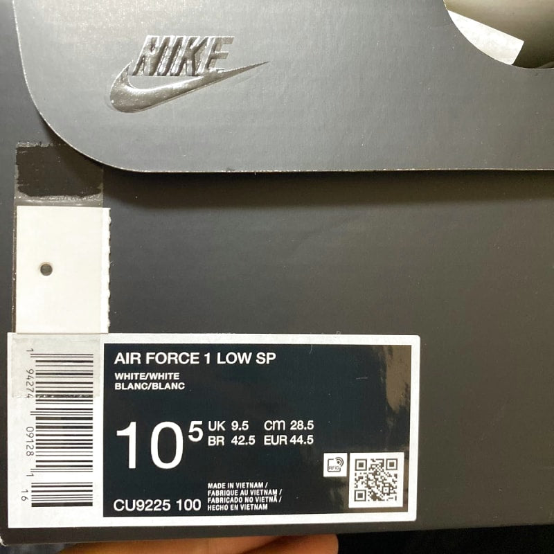 Supreme x Nike Air Force 1 Low White 28.5cm