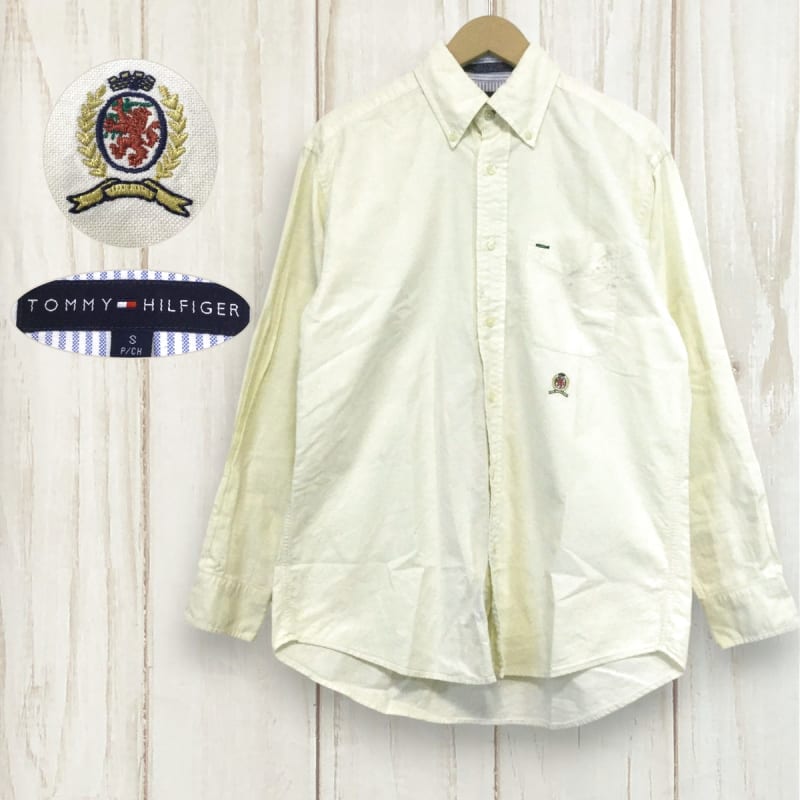 Tommy Hilfiger Long Sleeve Button Down Shirt Yellow Size M