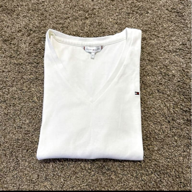 Tommy Hilfiger S T-Shirt White Short Sleeve Top