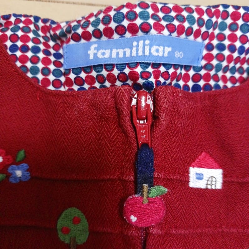 Familiar Jumper Skirt Red 90