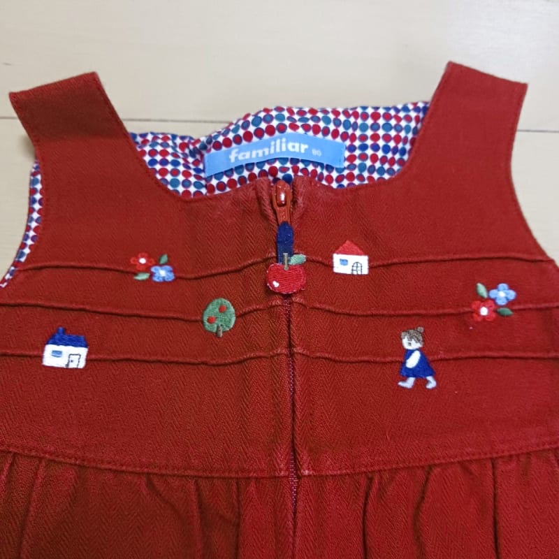 Familiar Jumper Skirt Red 90