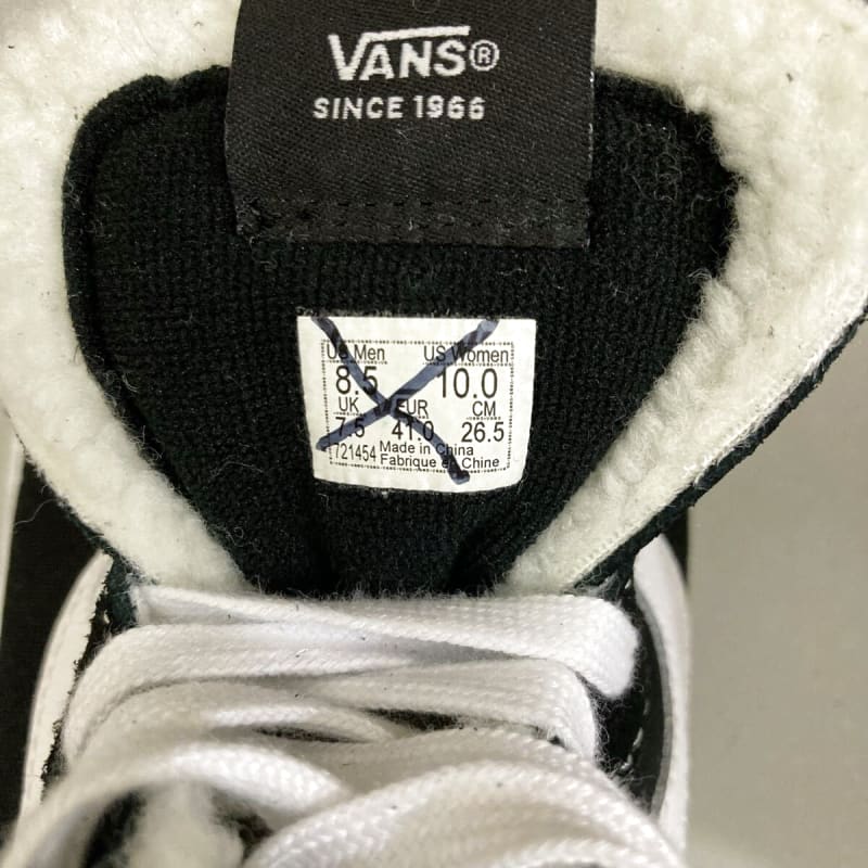 VANS SK8-HI Surfline Fur Sneakers Black 26.5cm