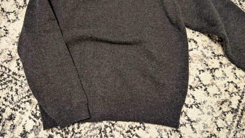 Corgi Cashmere Polo Shirt Charcoal Gray Size M