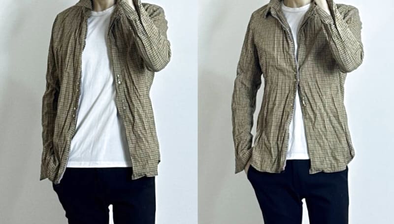 Junhashimoto Wrinkle Check Hook Shirts Size 4