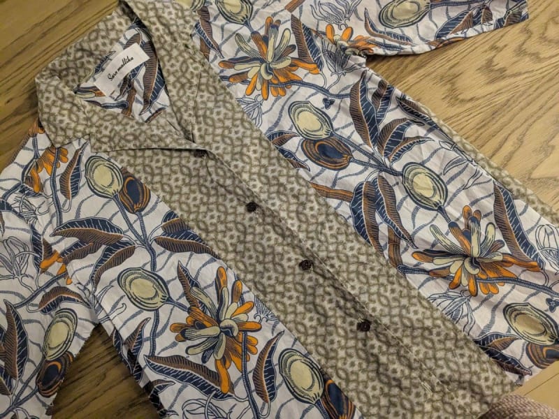 Sara Mallika African Flower Shirts Dress Short Sleeve