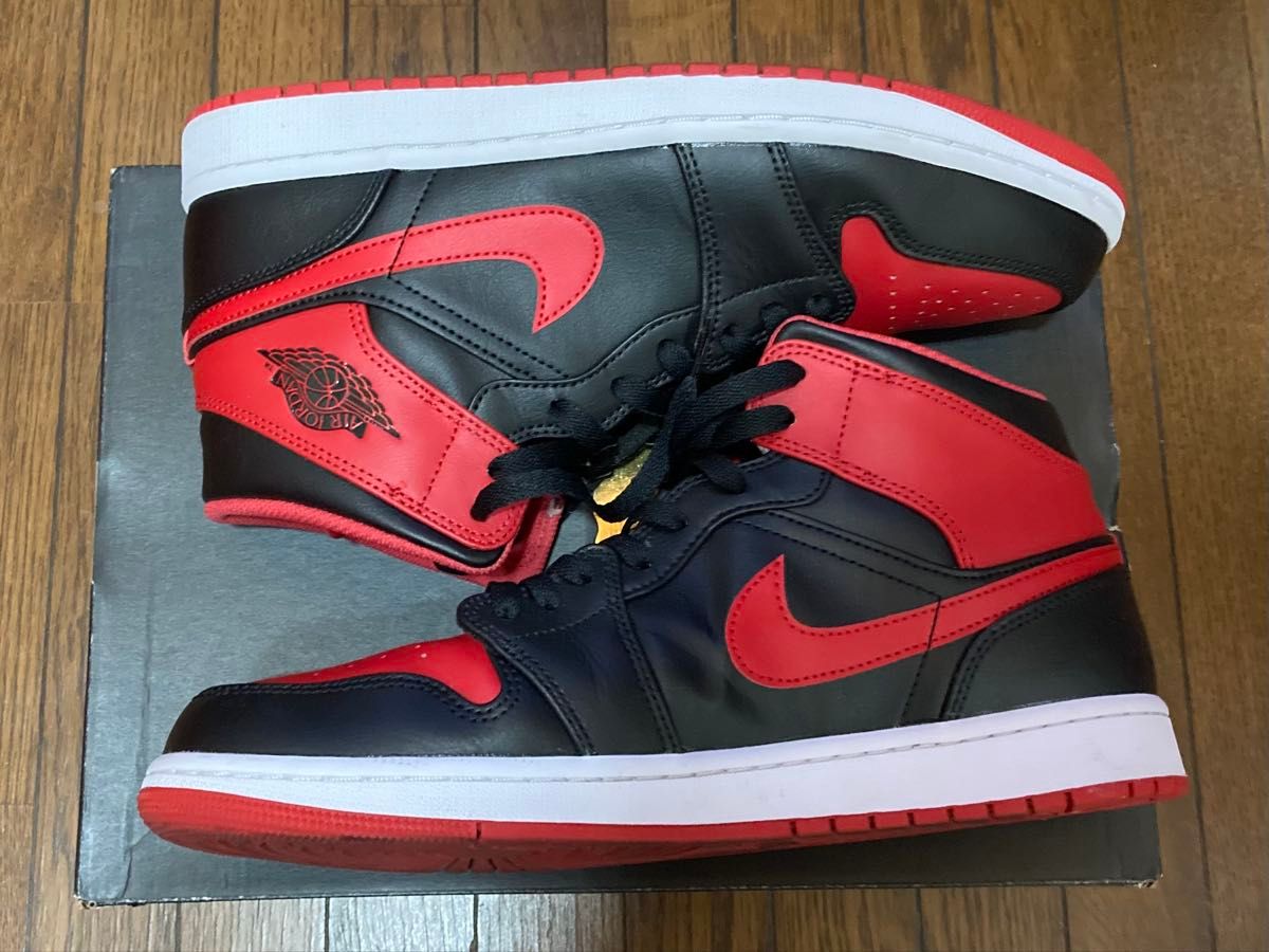 Nike Air Jordan 1 Mid Bred Toe 29cm Used
