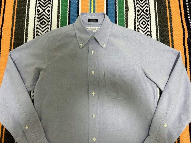 Free Shipping Individualized Shirts Oxford Button-Down Shirt 14H S Blue Vintage