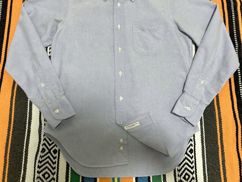 Free Shipping Individualized Shirts Oxford Button-Down Shirt 14H S Blue Vintage